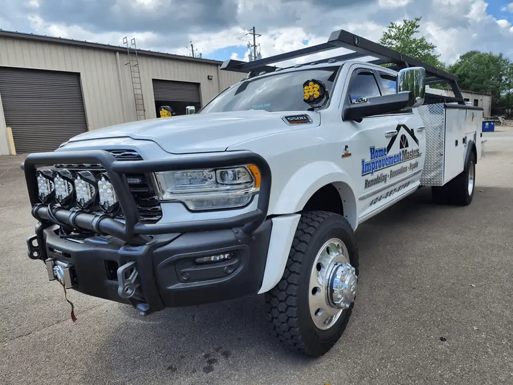 front view of home improvement master truck in canton ga