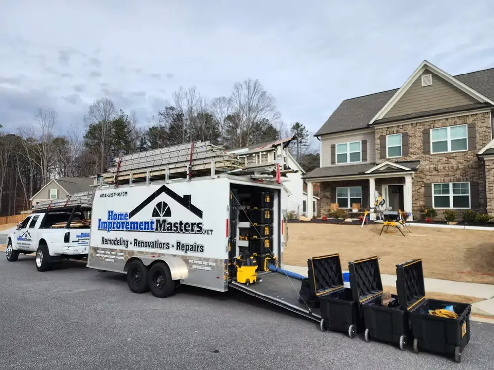 Home improvement Masters truck for exterior home services projects